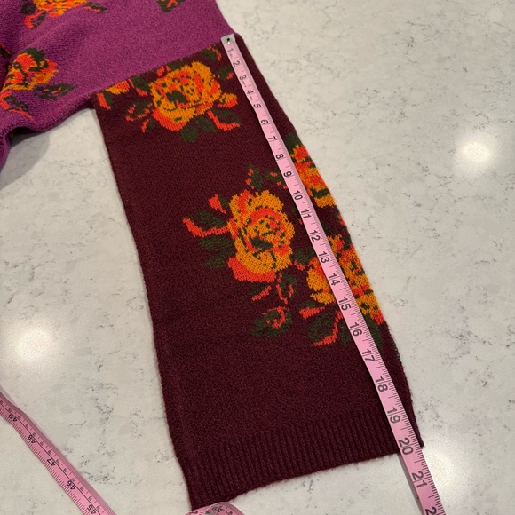NWT The Pioneer Woman Colorblock Purple Garden Floral Sweater Sweet Rose XXL(20) - Picture 13 of 15